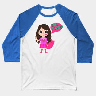 Girl power kids cute cartoon Baseball T-Shirt